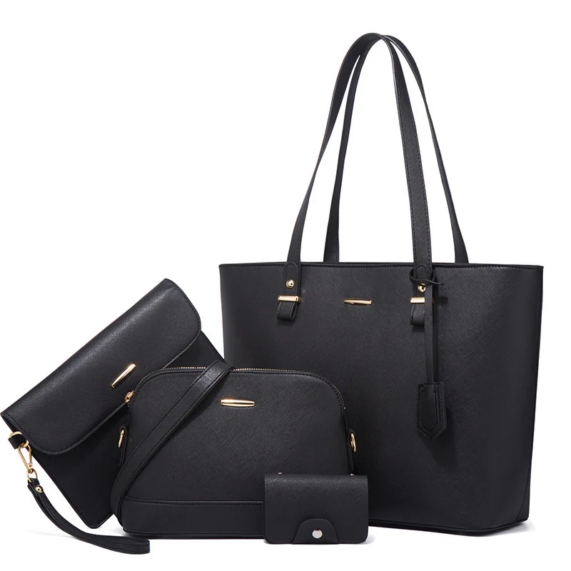 Elegant Black Tote Bag Set